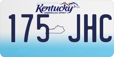 KY license plate 175JHC