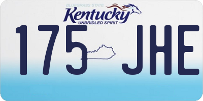 KY license plate 175JHE