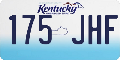 KY license plate 175JHF