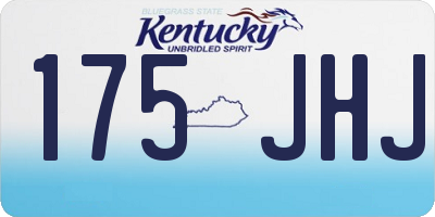 KY license plate 175JHJ
