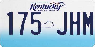 KY license plate 175JHM