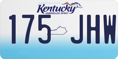 KY license plate 175JHW