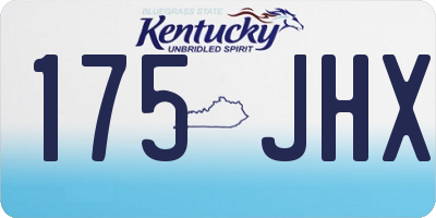 KY license plate 175JHX