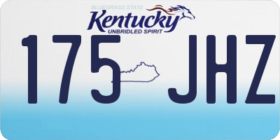 KY license plate 175JHZ