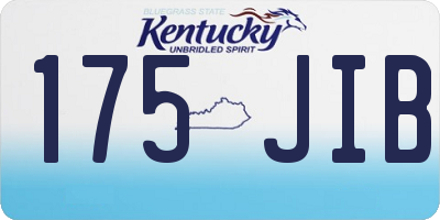 KY license plate 175JIB