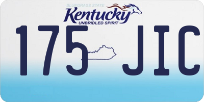 KY license plate 175JIC