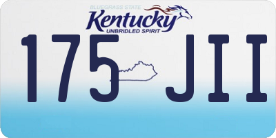 KY license plate 175JII