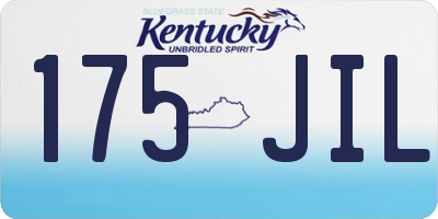 KY license plate 175JIL