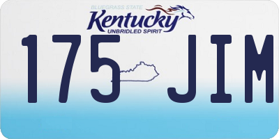 KY license plate 175JIM