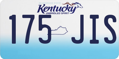 KY license plate 175JIS