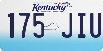 KY license plate 175JIU