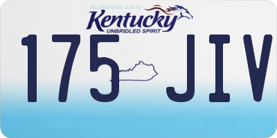 KY license plate 175JIV