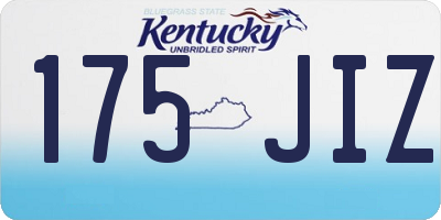 KY license plate 175JIZ