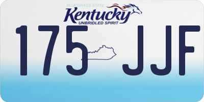 KY license plate 175JJF