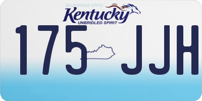 KY license plate 175JJH