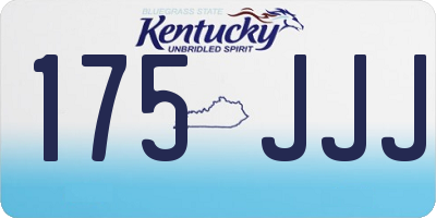 KY license plate 175JJJ
