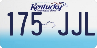 KY license plate 175JJL