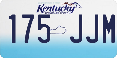 KY license plate 175JJM