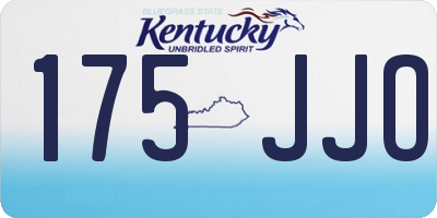 KY license plate 175JJO