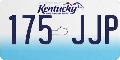KY license plate 175JJP