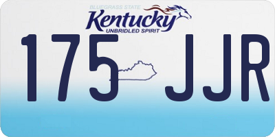 KY license plate 175JJR