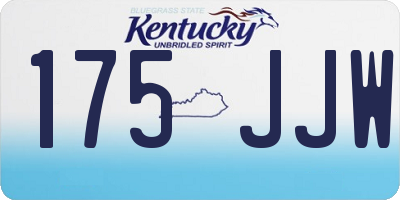 KY license plate 175JJW