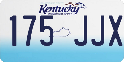 KY license plate 175JJX