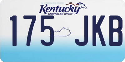 KY license plate 175JKB