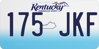 KY license plate 175JKF