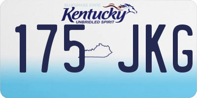 KY license plate 175JKG