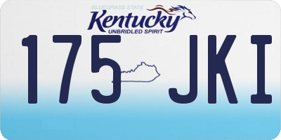 KY license plate 175JKI