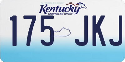 KY license plate 175JKJ