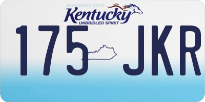 KY license plate 175JKR