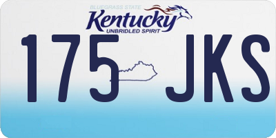 KY license plate 175JKS