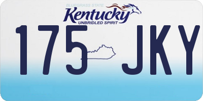 KY license plate 175JKY