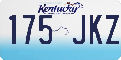 KY license plate 175JKZ