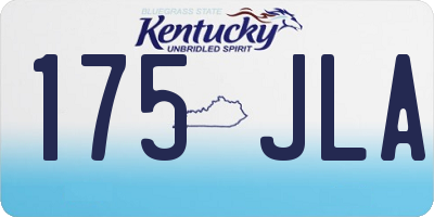 KY license plate 175JLA