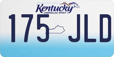 KY license plate 175JLD