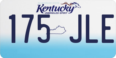 KY license plate 175JLE
