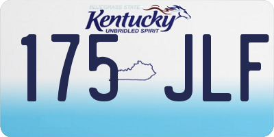 KY license plate 175JLF
