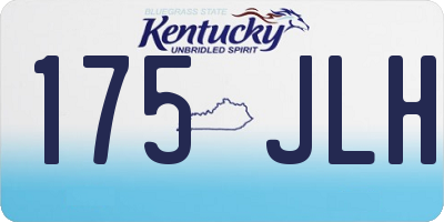KY license plate 175JLH