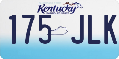 KY license plate 175JLK