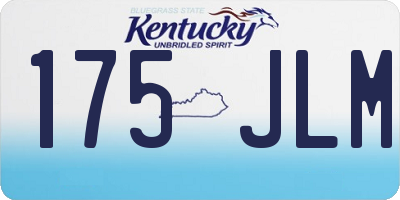 KY license plate 175JLM