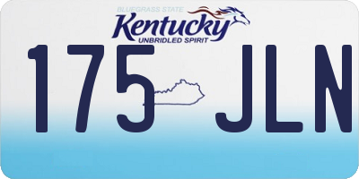 KY license plate 175JLN