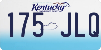 KY license plate 175JLQ