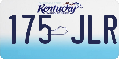 KY license plate 175JLR