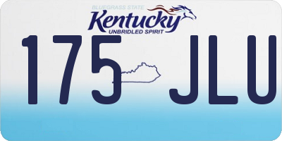 KY license plate 175JLU