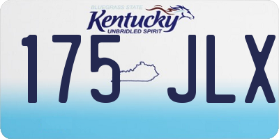 KY license plate 175JLX
