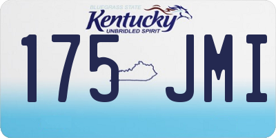 KY license plate 175JMI