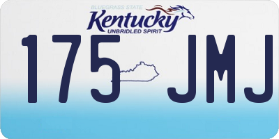 KY license plate 175JMJ